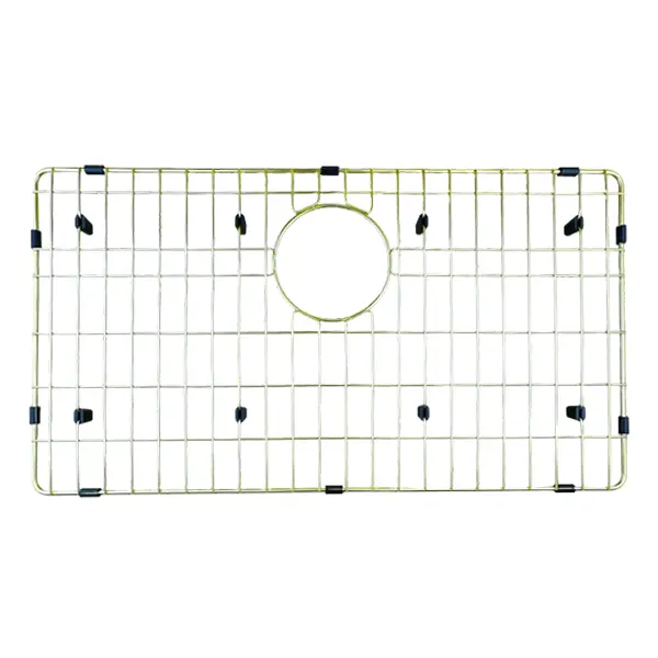 26-3/8" Gold Stainless Steel Bottom Grid with Rear Drain Opening for 30" Sink