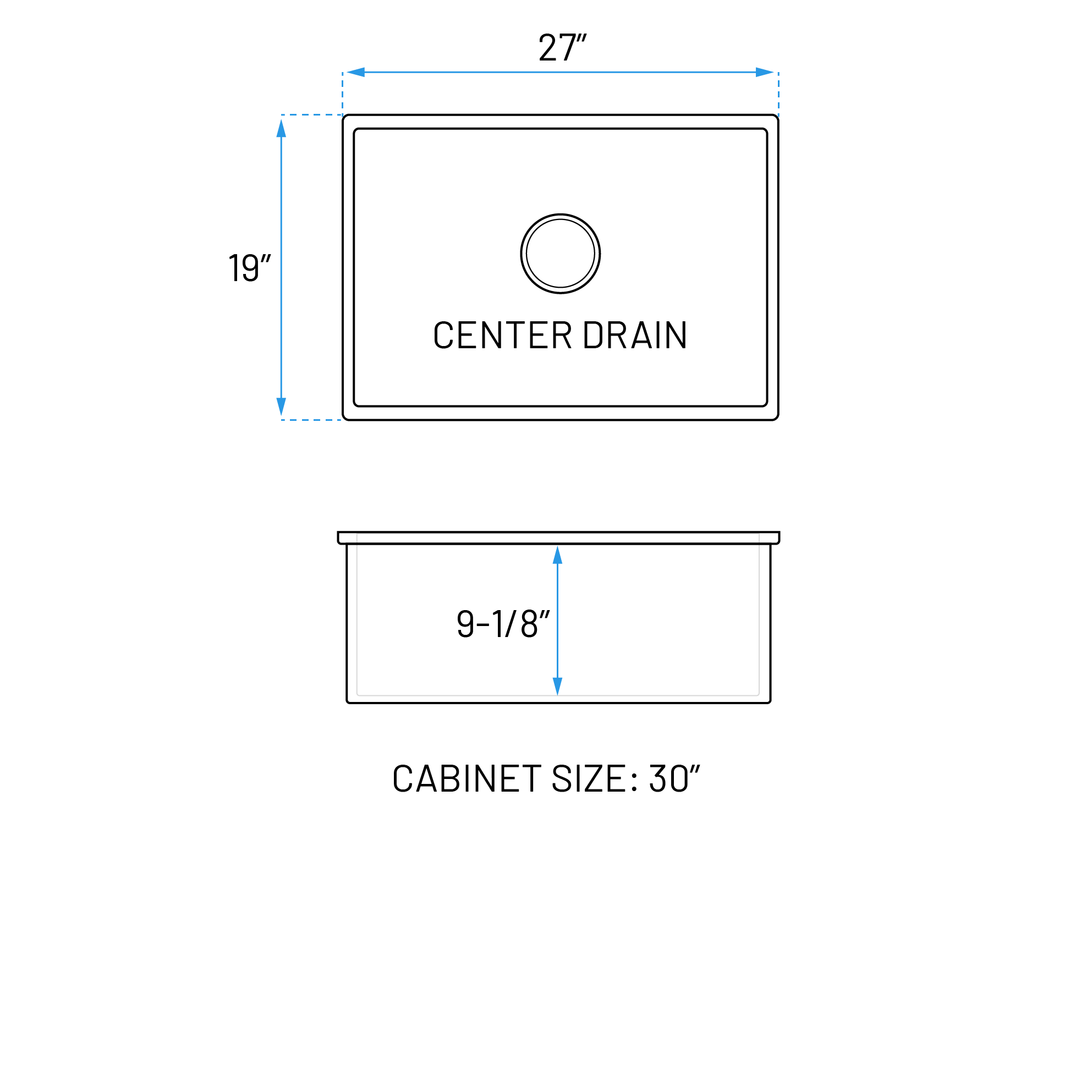 27 x 19" White Fireclay Dual Mount Single Bowl Kitchen Sink with Grid and Strainer - Image 2