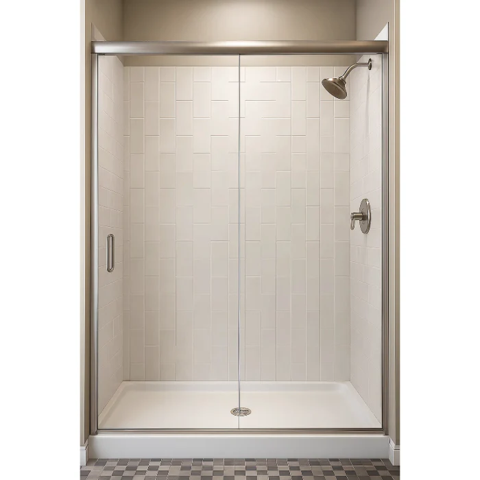 60" x 32" Rectangular Acrylic Shower Base - Image 4