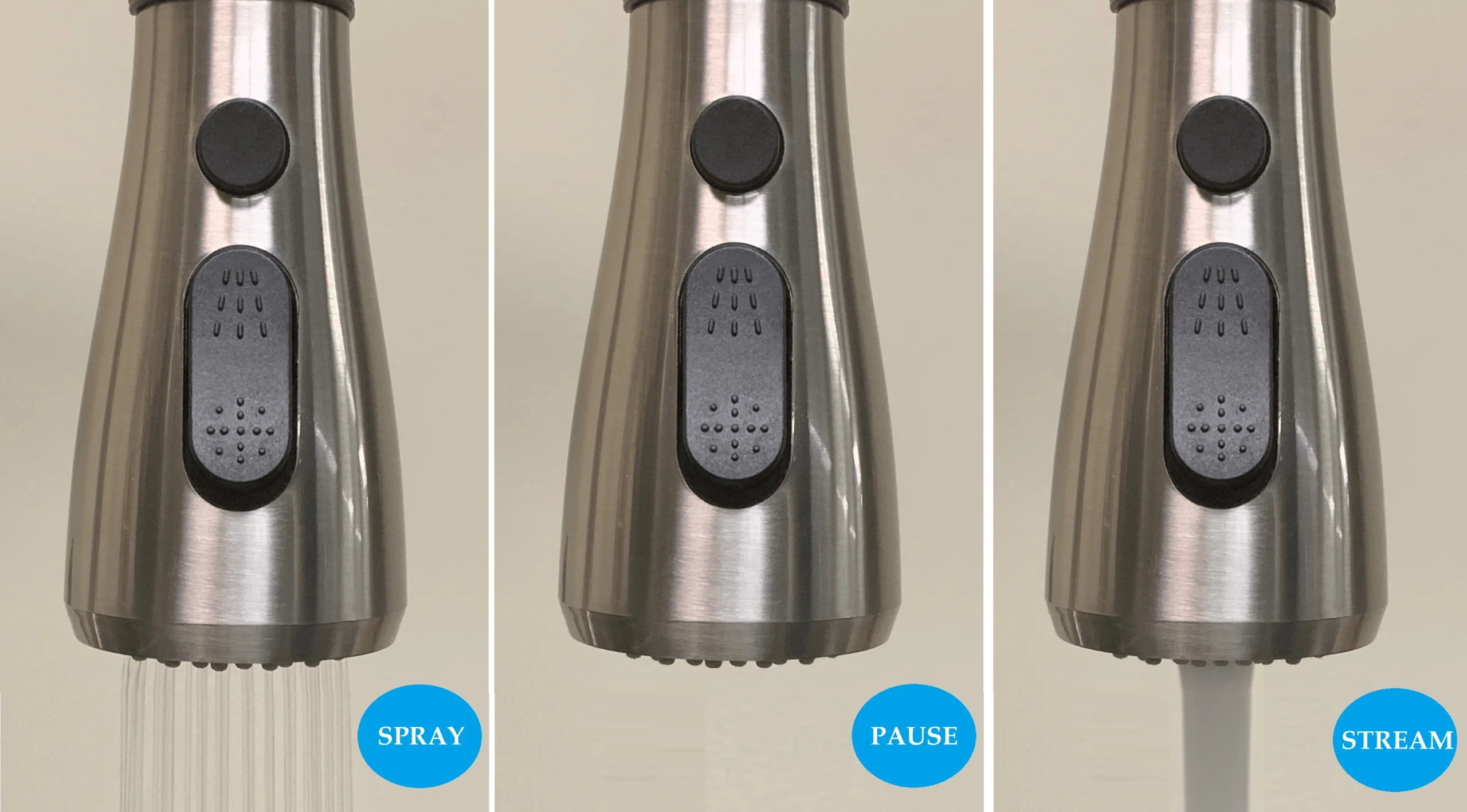 Stainless Steel Single Handle Pull-Down Sprayer Kitchen Faucet - Image 3