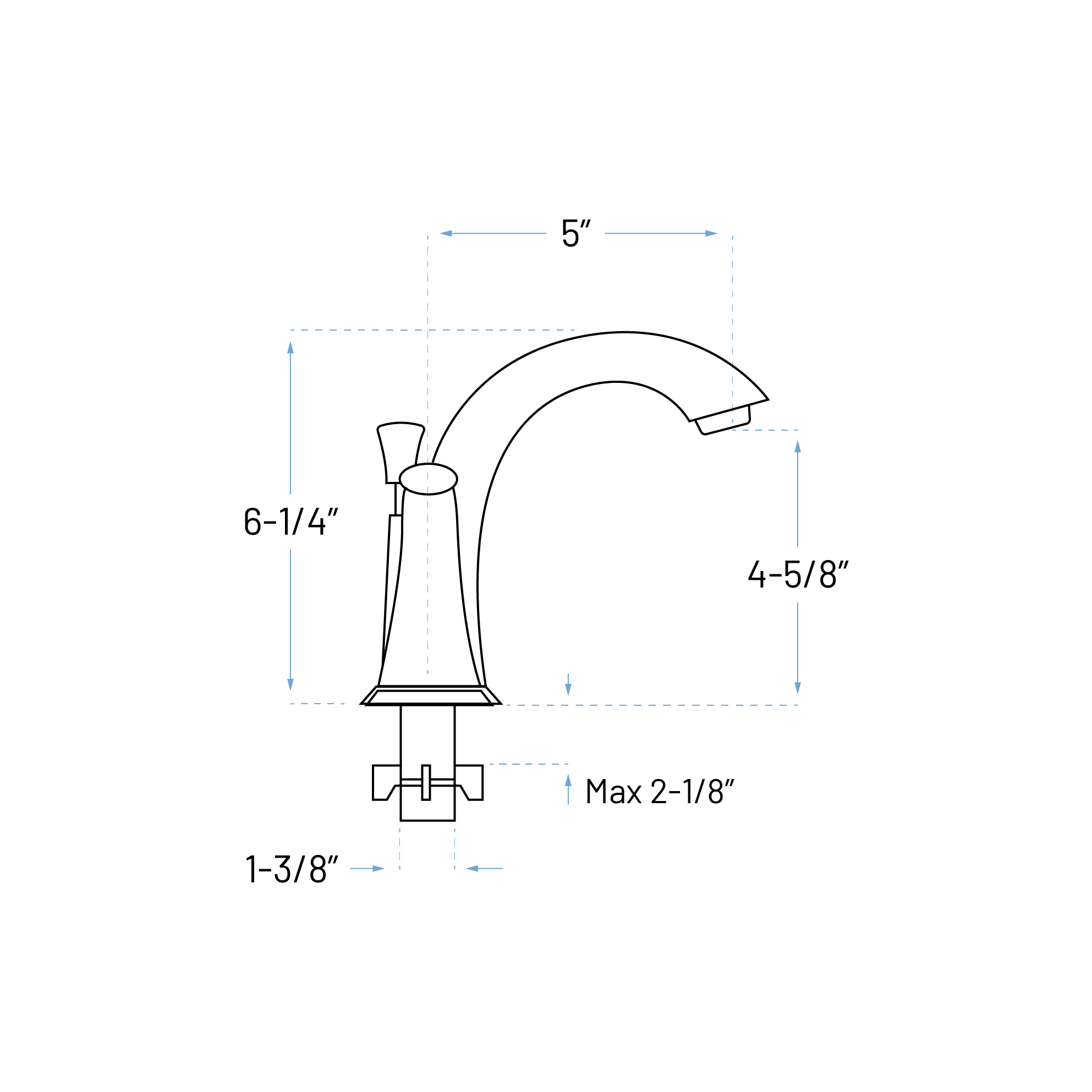 Widespread Two Handle Bathroom Faucet with Pop-up Drain in Chrome - Image 3