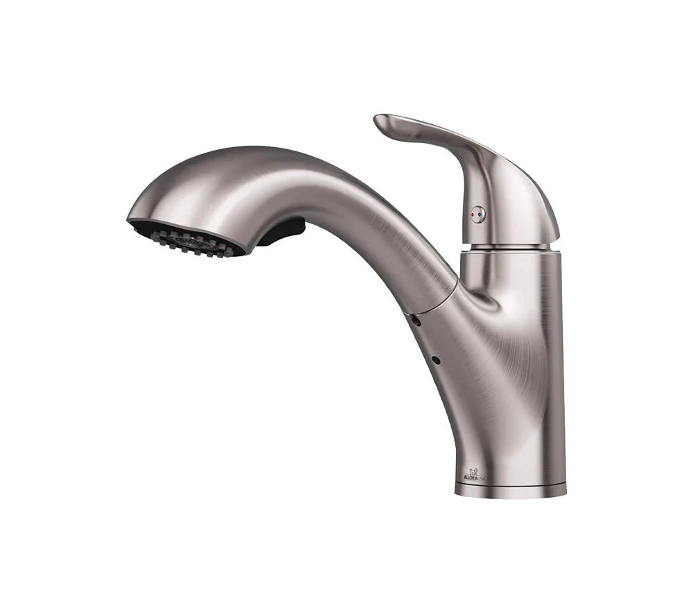 Brushed Nickel Single Handle Pull-Out Sprayer Kitchen Faucet - Image 6