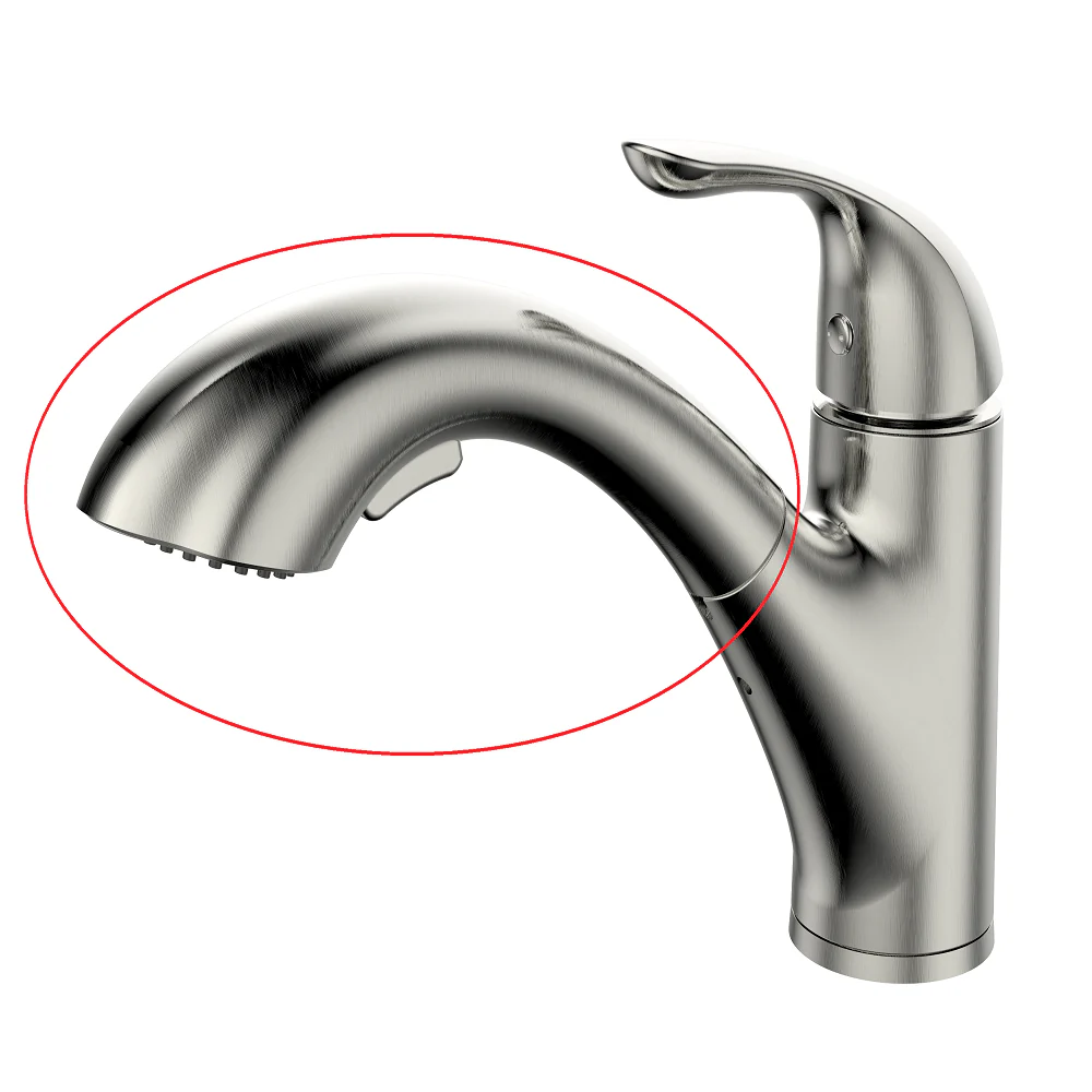 Two-Function Brushed Nickel Pullout Faucet Spray Head - Image 3