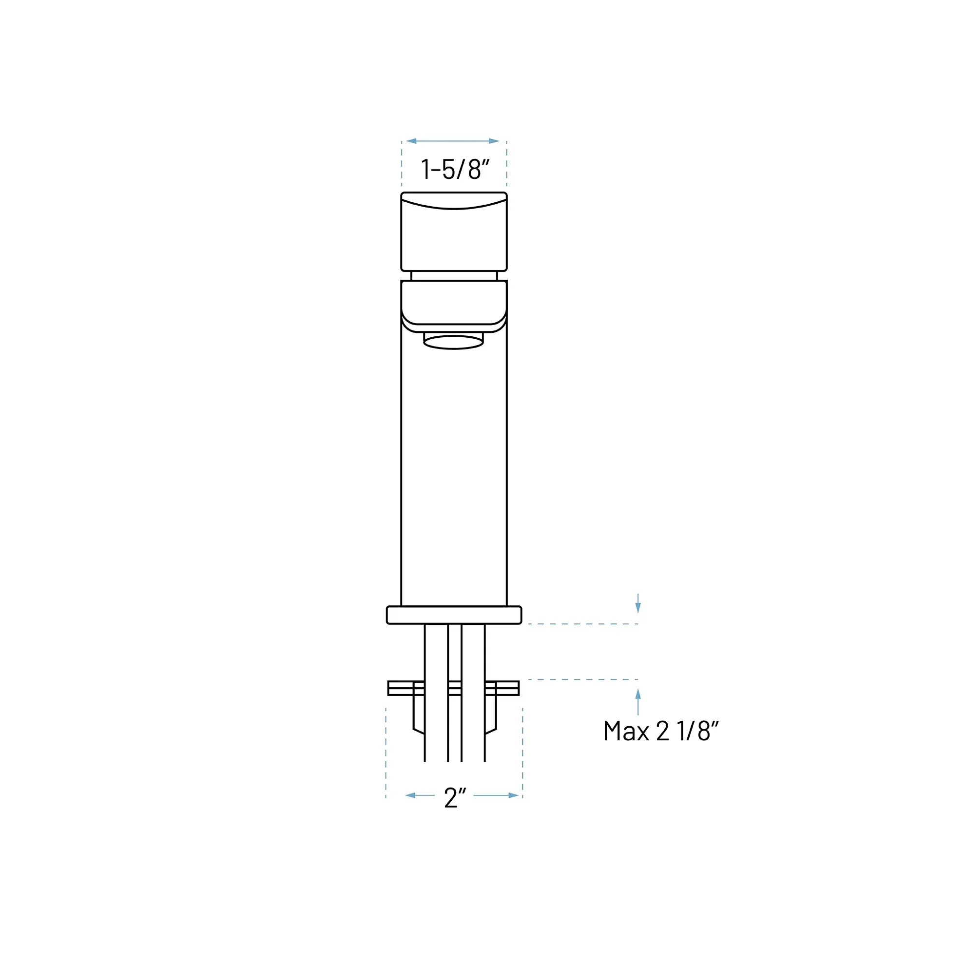 Single Handle Bathroom Faucet with in Brushed Nickel - Square Base - Image 3