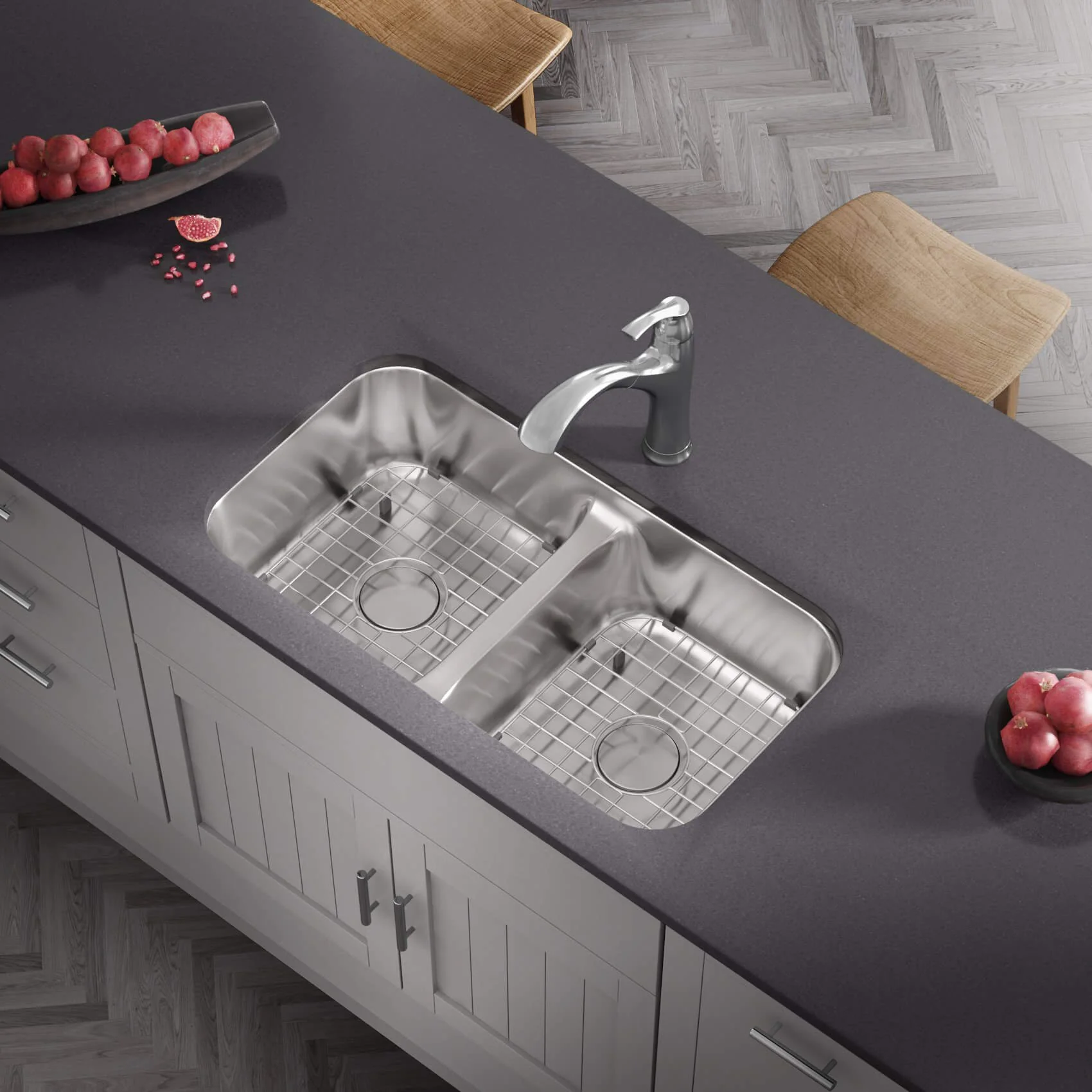 Chrome Single Lever Kitchen Faucet with Pull-Out Sprayer - Image 6