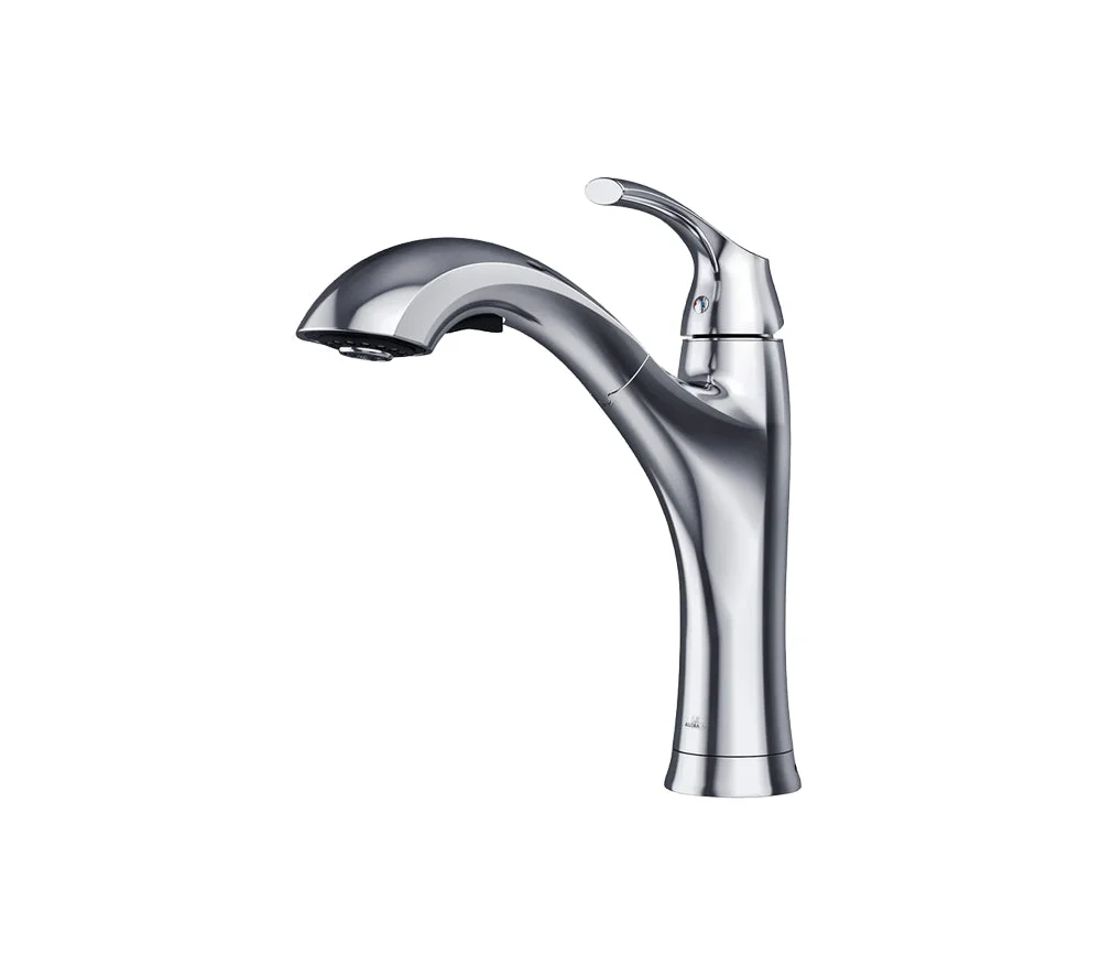 Chrome Single Lever Kitchen Faucet with Pull-Out Sprayer - Image 7