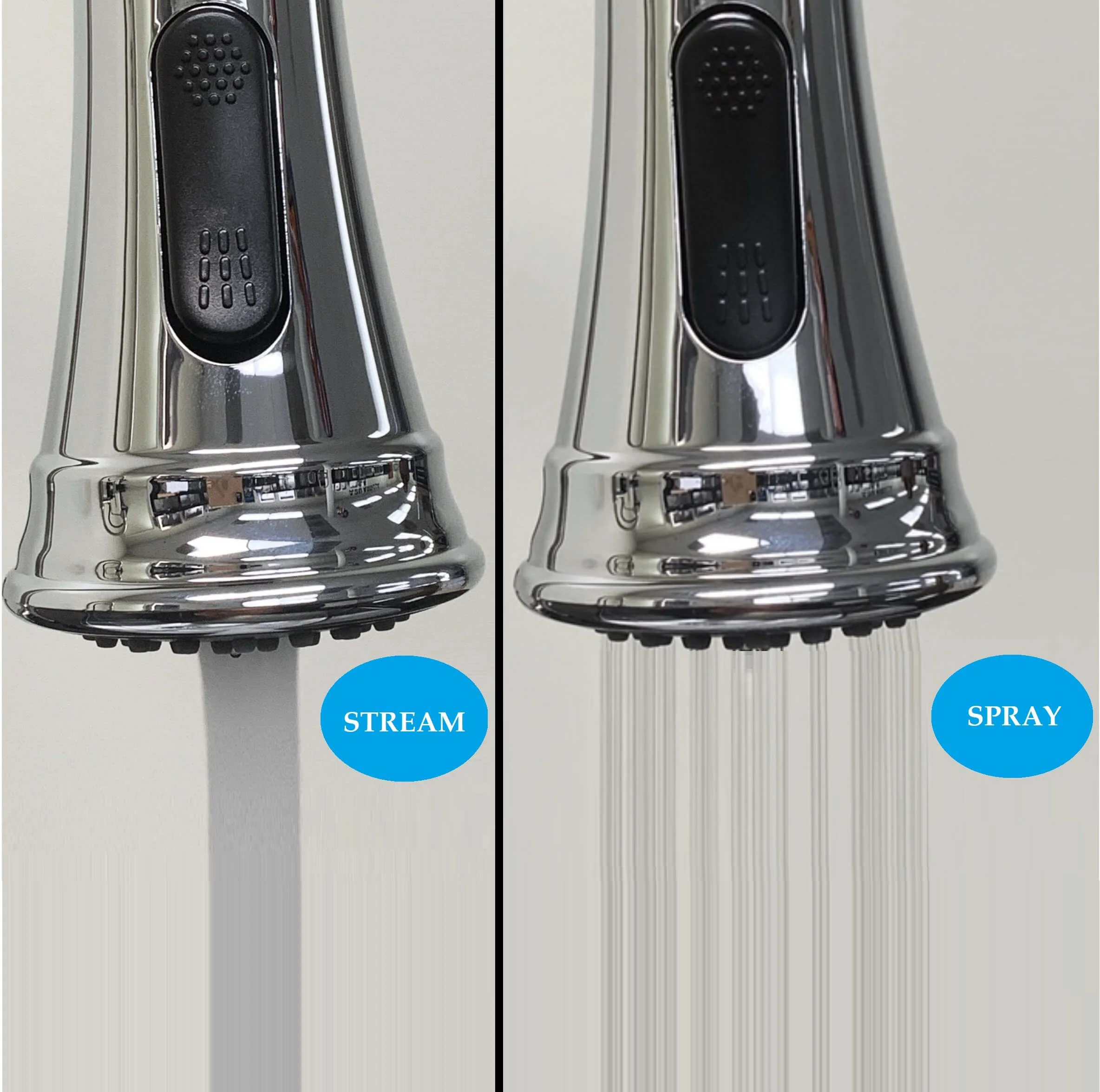 Chrome Single Hole, Single Handle Kitchen Faucet with Pull-Down Sprayer - Image 3
