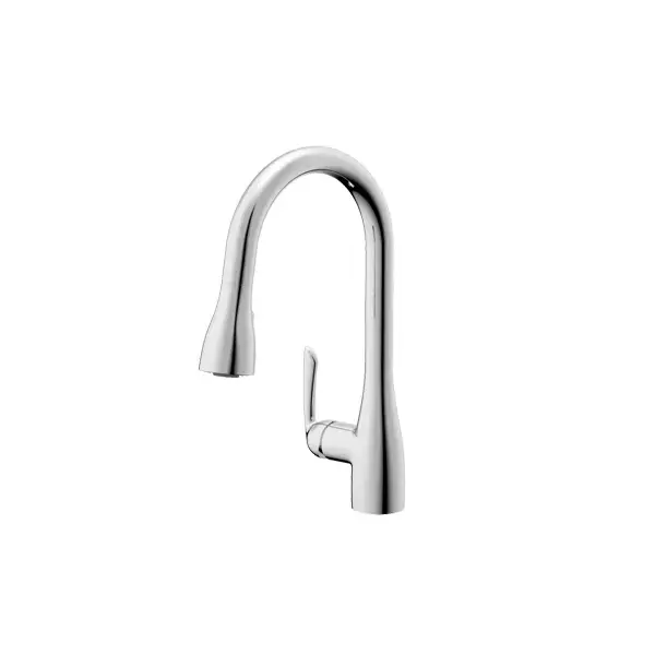 Single Handle Pull-Down Kitchen Faucet in Chrome