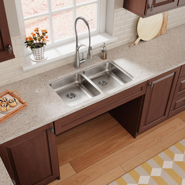 31" ADA-Compliant Undermount Double Bowl Stainless Steel Kitchen Sink - Image 3