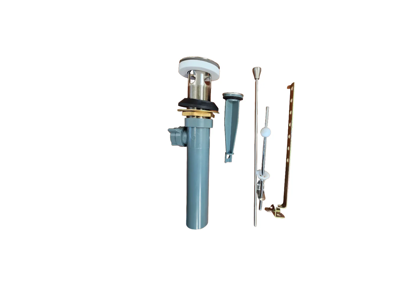 Heavy Duty Brushed Nickel Bathroom Popup Drain with Lift Rod - Image 5