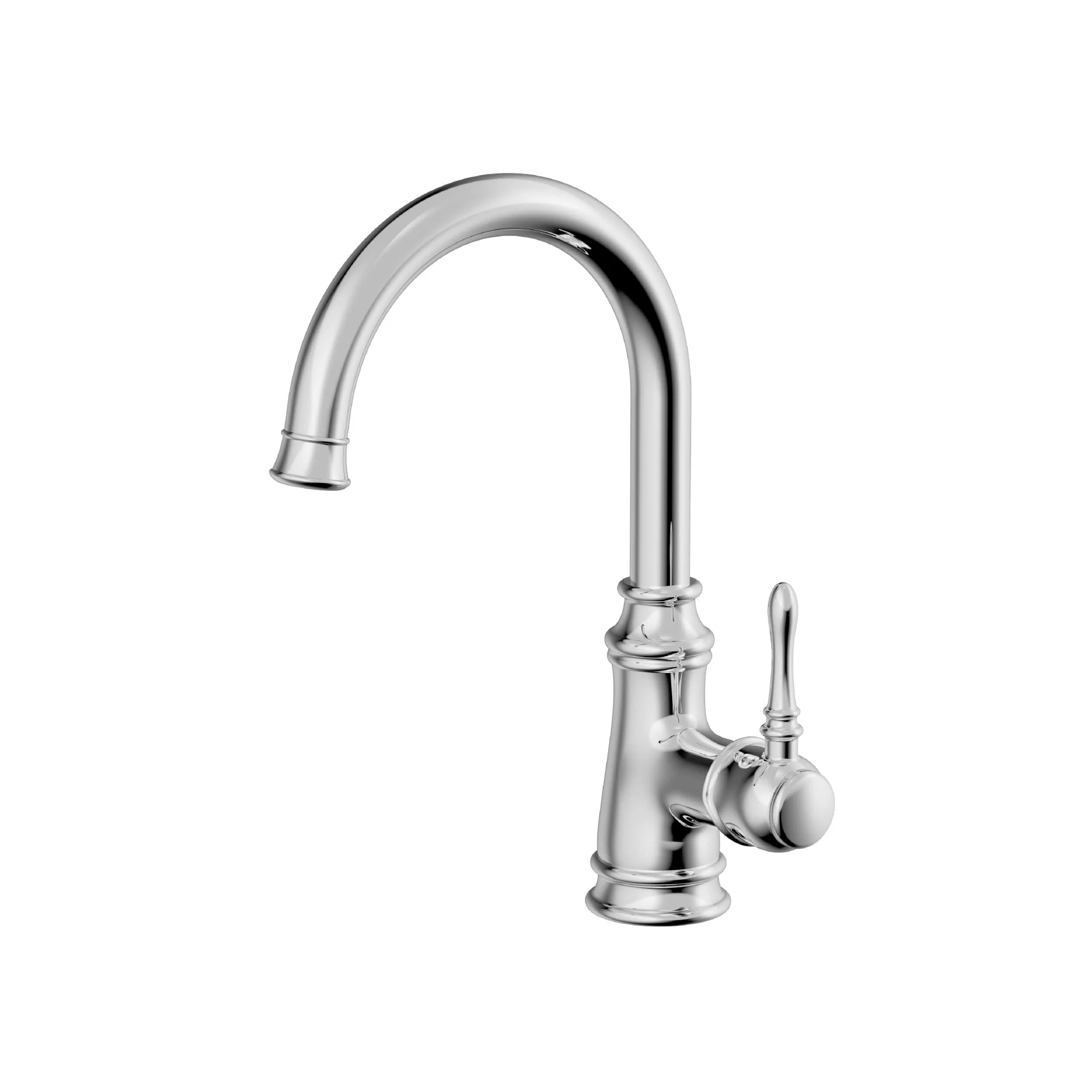 Goose Neck Single Handle Bar Faucet in Chrome - Image 6