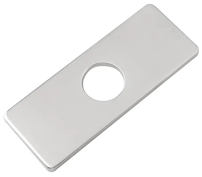 6-Inch Square Brushed Nickel Bathroom Deck Plate
