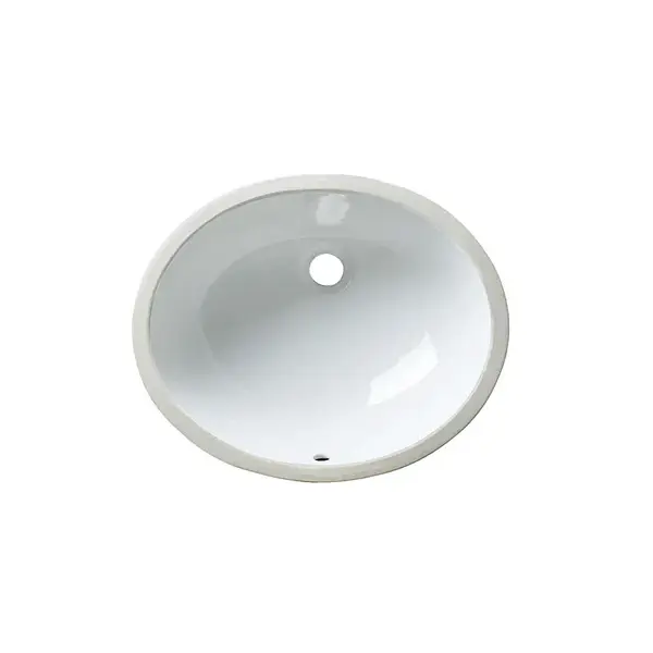 Bulk-Packed 19-1/4" Oval Porcelain Undermount Bathroom Sink in White - Image 3