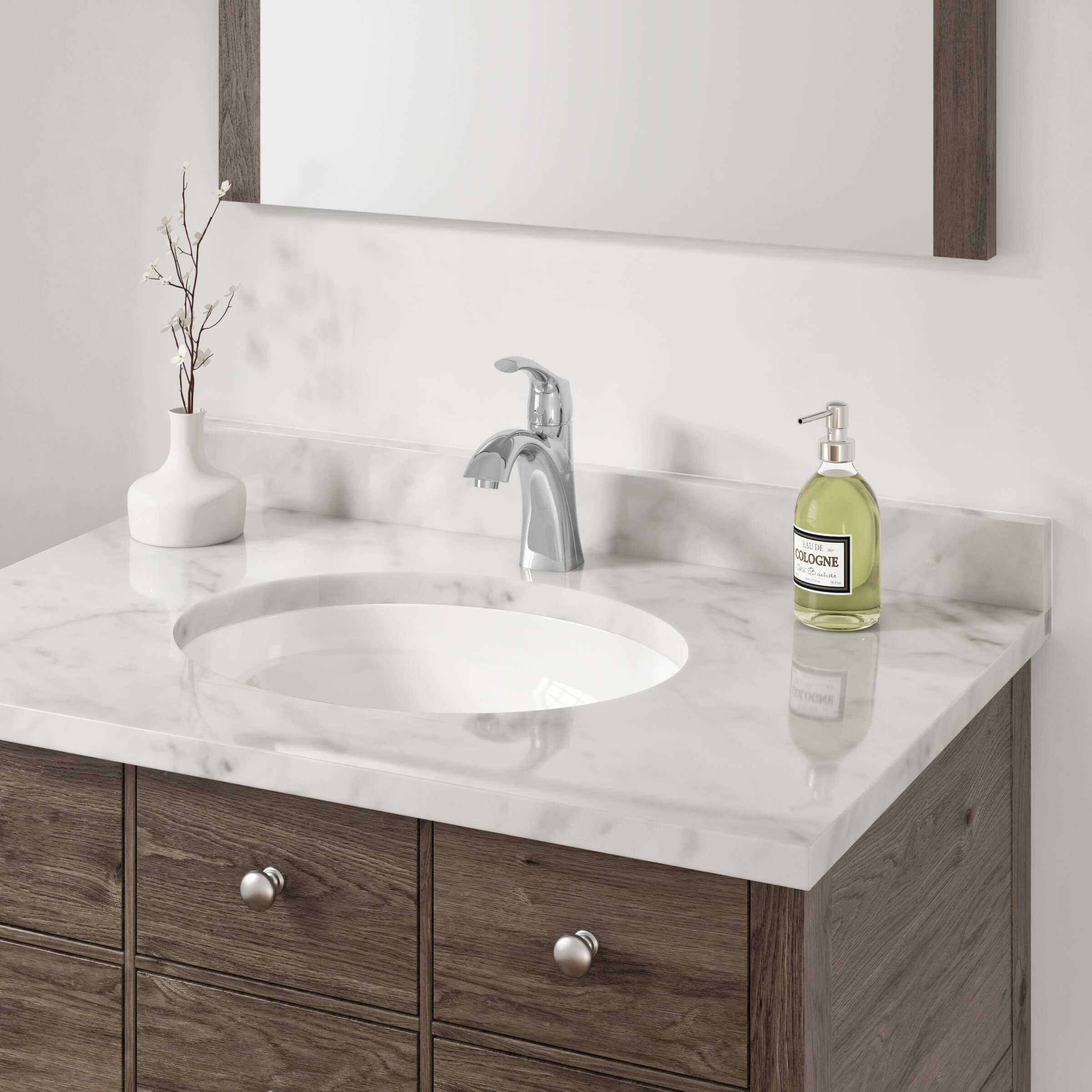 20" x 16" ADA-Depth White Oval Porcelain Undermount  Bathroom Sink - Image 3