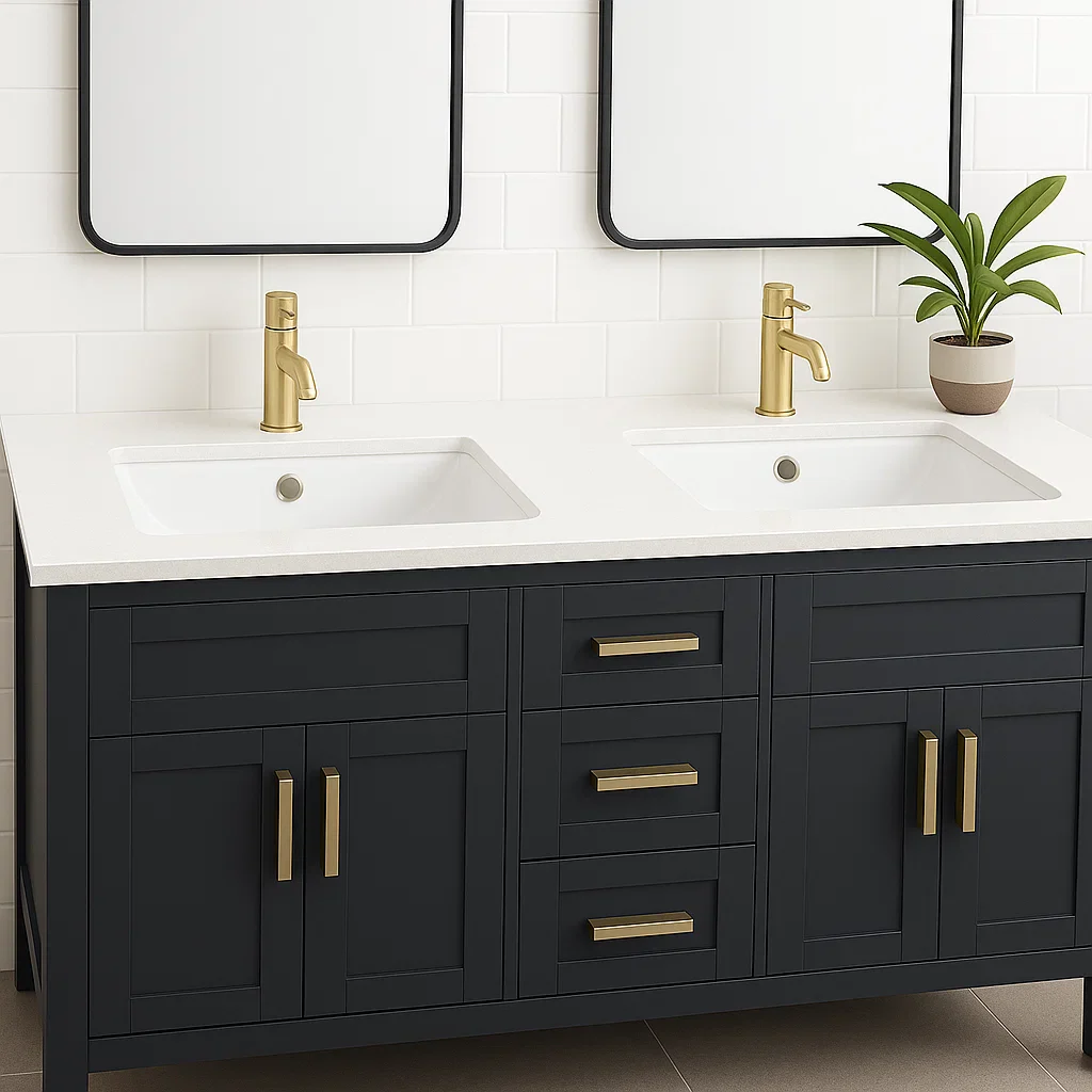 21" Rectangular Porcelain Undermount Bathroom Sink with Overflow Drain in White - Image 3