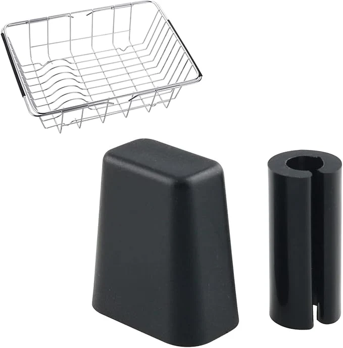 8-Pack Black Replacement Feet and Side Bumper Protectors for Sink Grid - Image 2