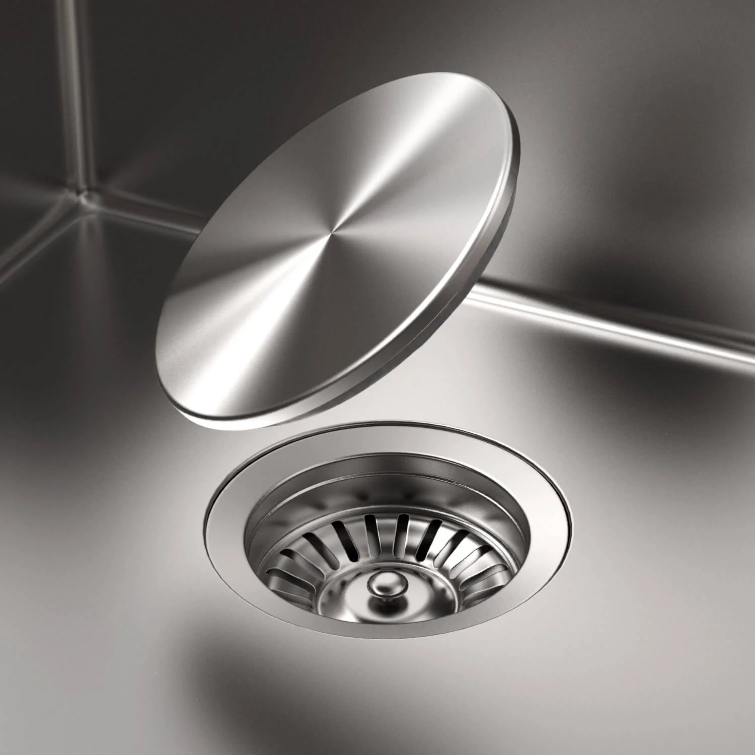 5-3/4" Stainless Steel Decorative Cap Flow Cover for Drain - Image 4