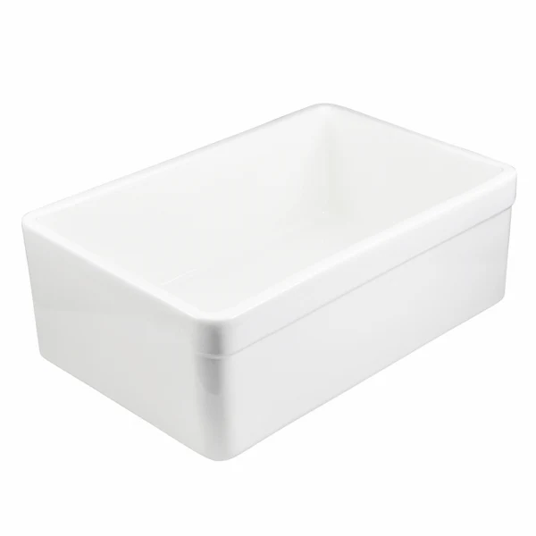 33 x 20" Fireclay Farmhouse Single Bowl Kitchen Sink with Grid and Strainer - Image 7
