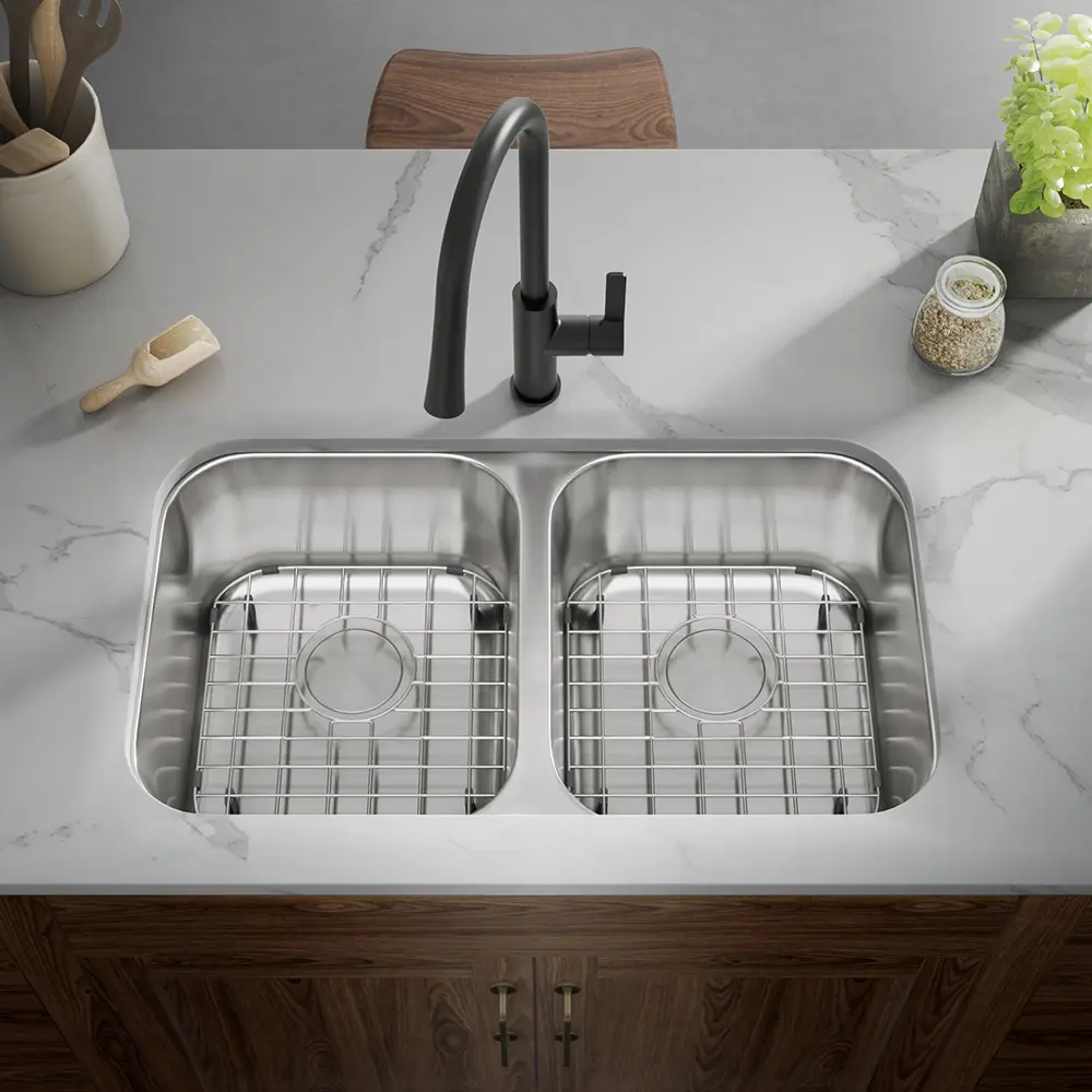 11-1/2" Stainless Steel Grid Bottom Protector for Double Bowl Kitchen Sink (2 PCS) - Image 2