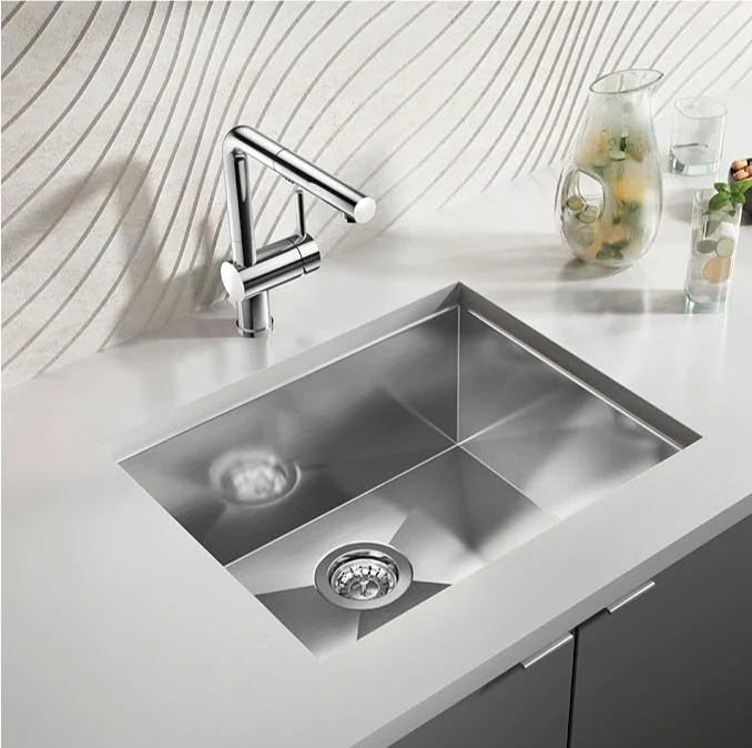 23" Zero Radius Undermount Stainless Steel Single Bowl Kitchen Sink - Image 4
