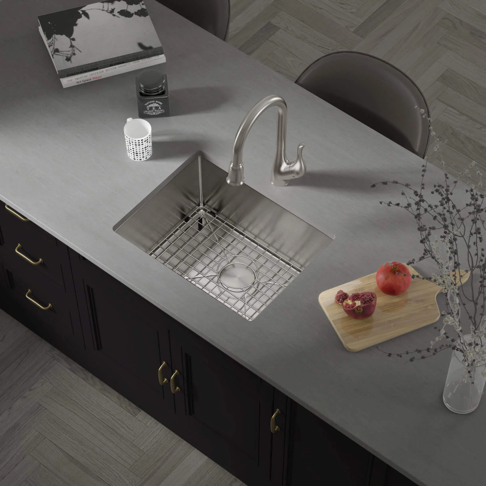 23" Zero Radius Undermount Stainless Steel Single Bowl Kitchen Sink - Image 5