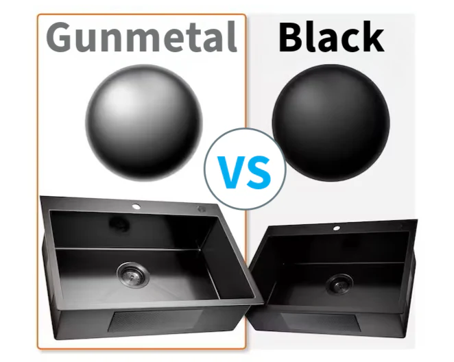 27" Undermount Gunmetal Black Stainless Steel Single Bowl Kitchen Sink - Image 3