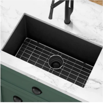 30" Undermount Gunmetal Black Stainless Steel Single Bowl Kitchen Sink - Image 5