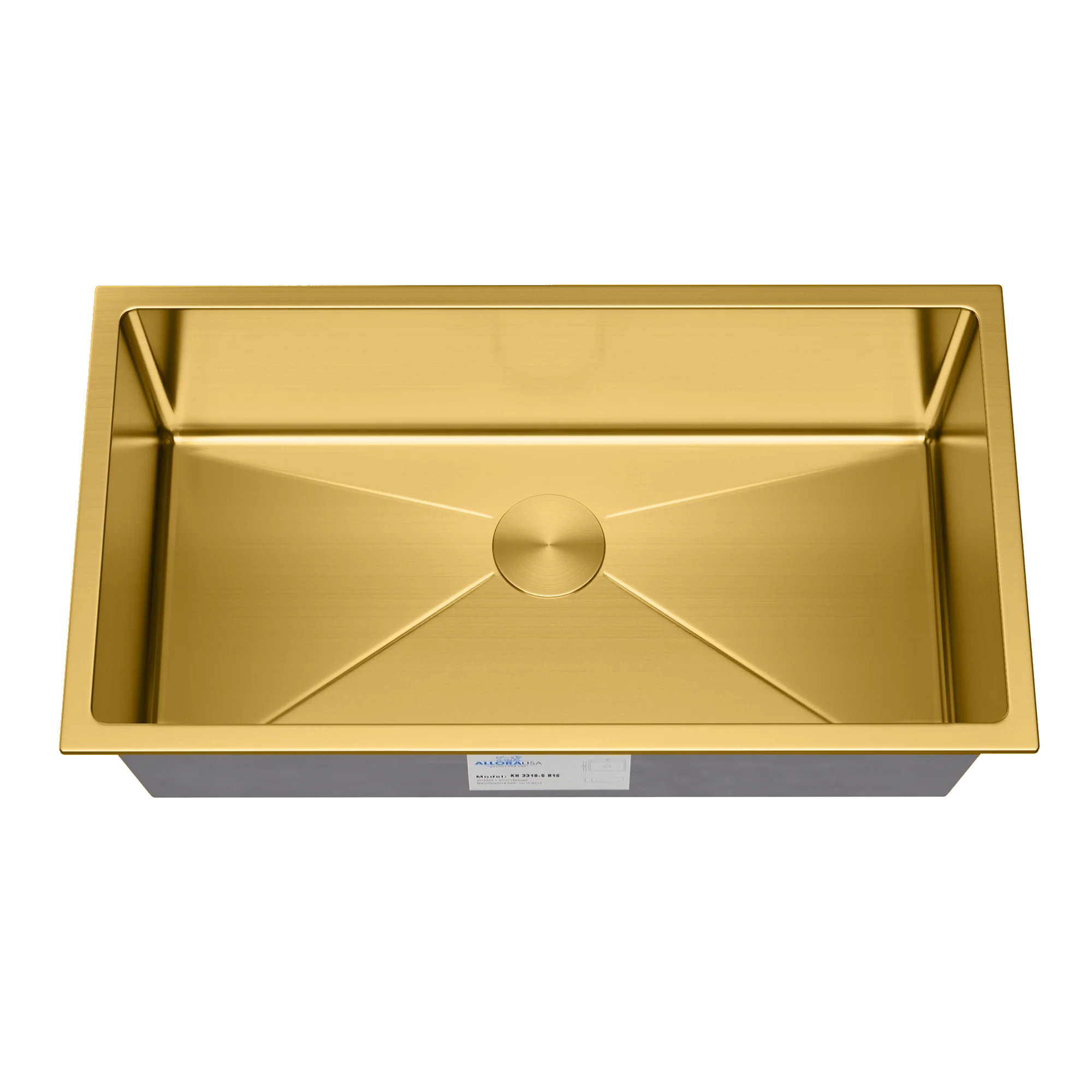30" Gold Undermount Stainless Steel Single Bowl Kitchen Sink - Image 7