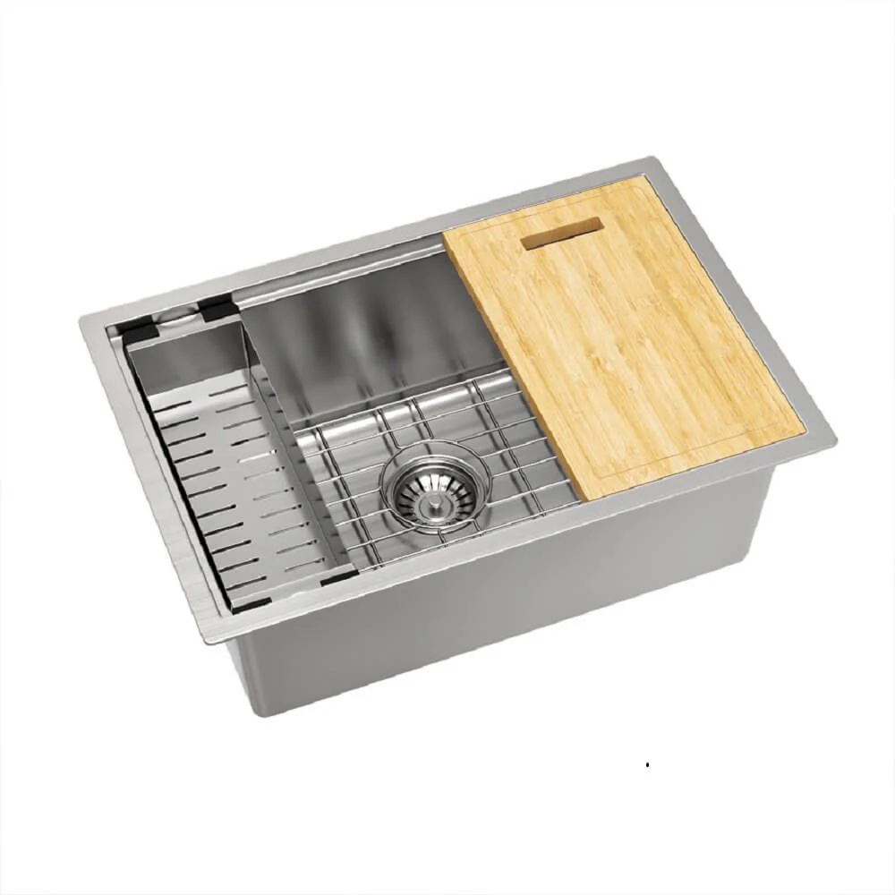 27" Workstation Undermount Stainless Steel Kitchen Sink with Accessories - Image 5