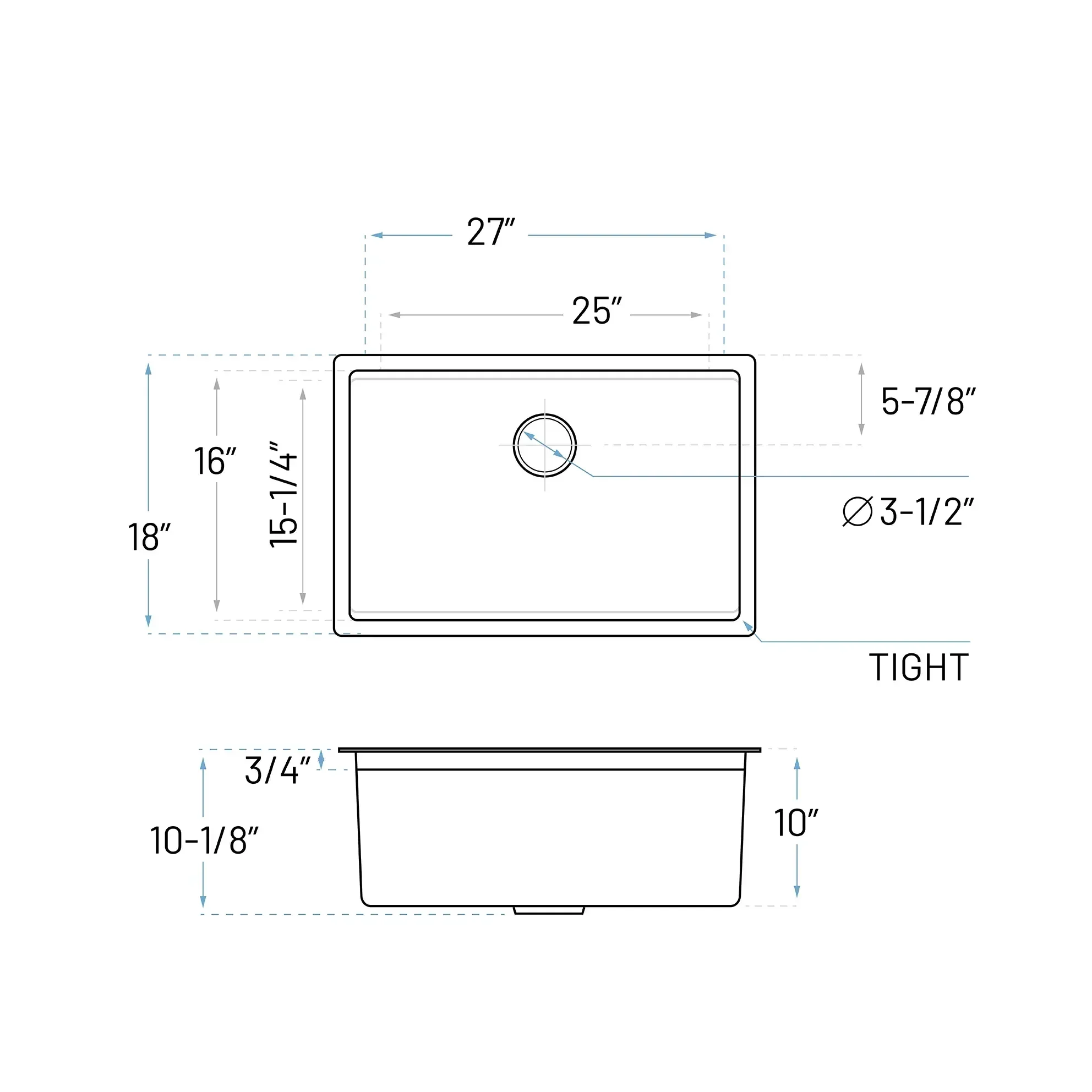 27" Workstation Undermount Stainless Steel Kitchen Sink with Accessories - Image 7