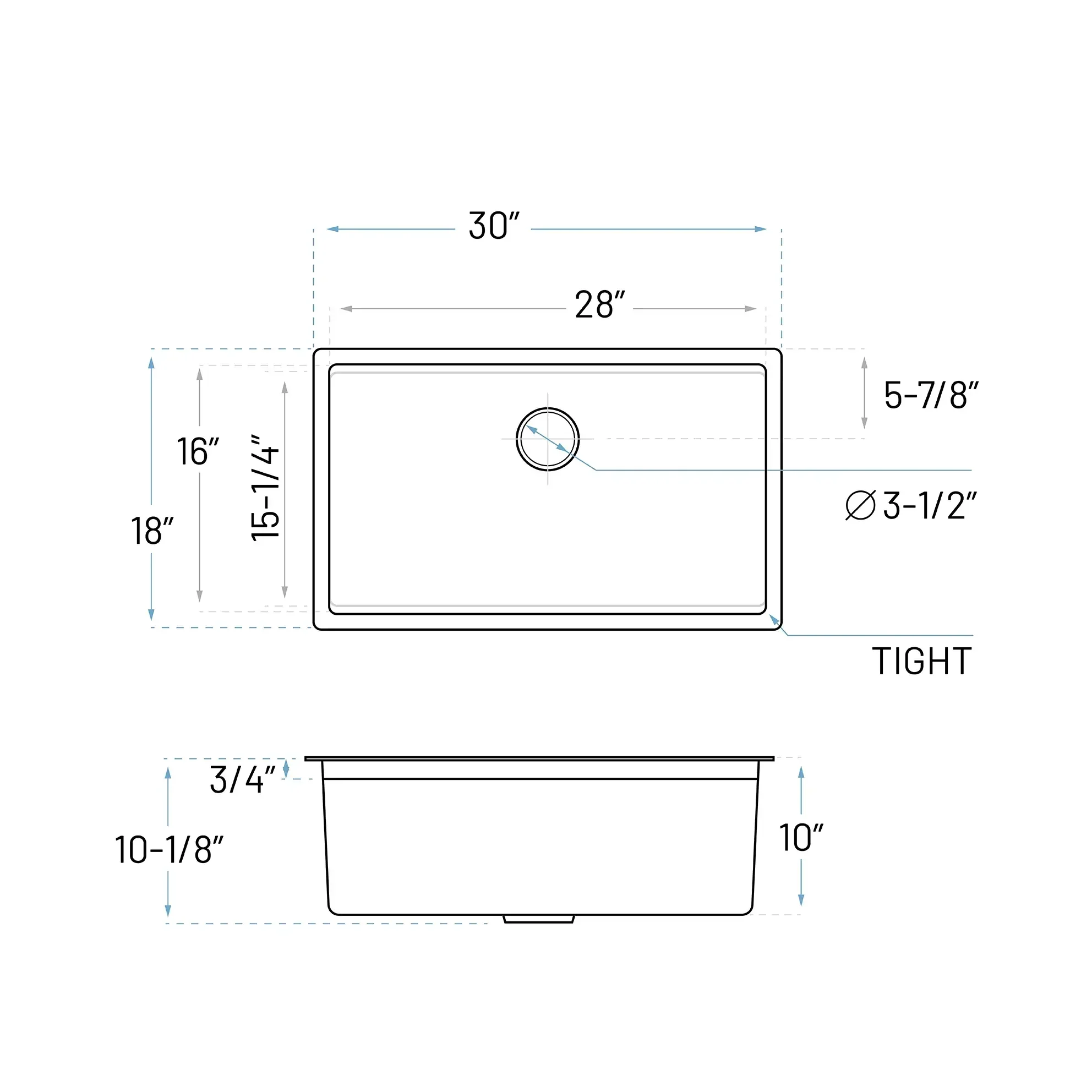 30" Large Workstation Undermount Stainless Steel Kitchen Sink - Image 6