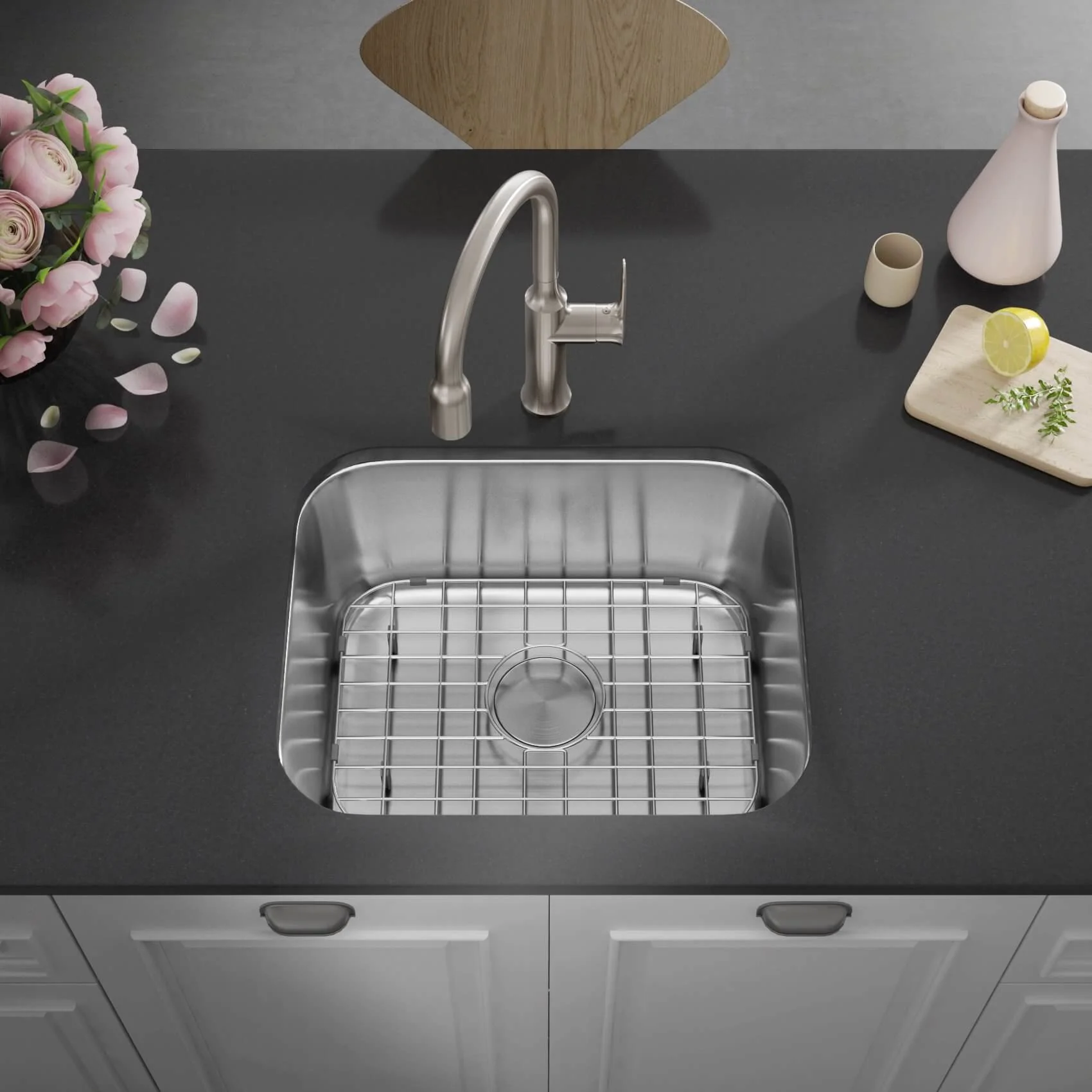 23" Undermount 7-inch Deep Stainless Steel Single Bowl Kitchen Sink - Image 3