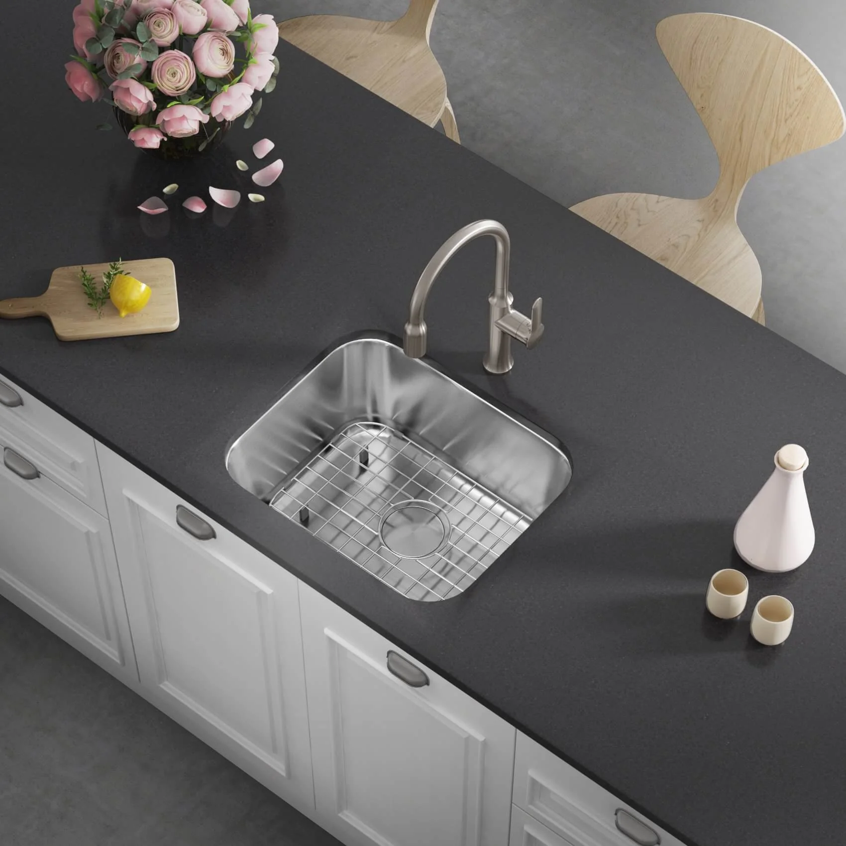 23" Undermount 7-inch Deep Stainless Steel Single Bowl Kitchen Sink - Image 4
