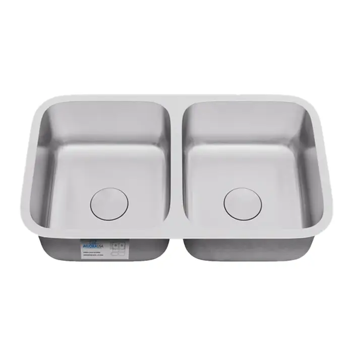 31" Undermount 16-Gauge Double Bowl Stainless Steel Kitchen Sink