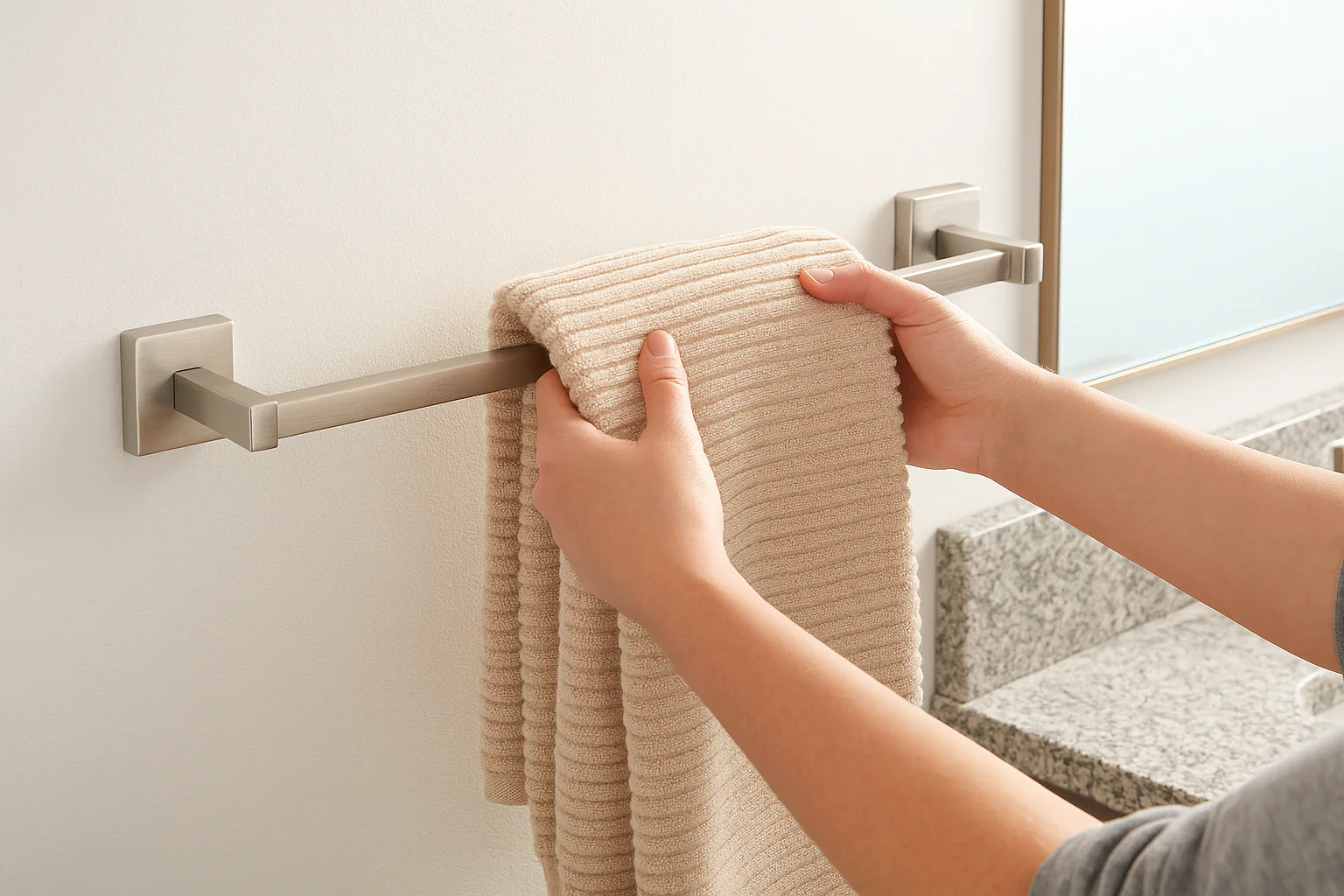 Rainvera Brushed Nickel Four-Piece Bathroom Accessory Set - Image 9