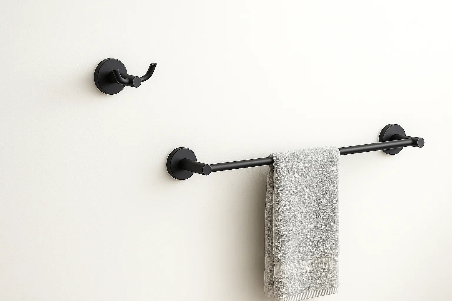 Serenica Matte Black Four-Piece Bathroom Accessory Set - Image 3