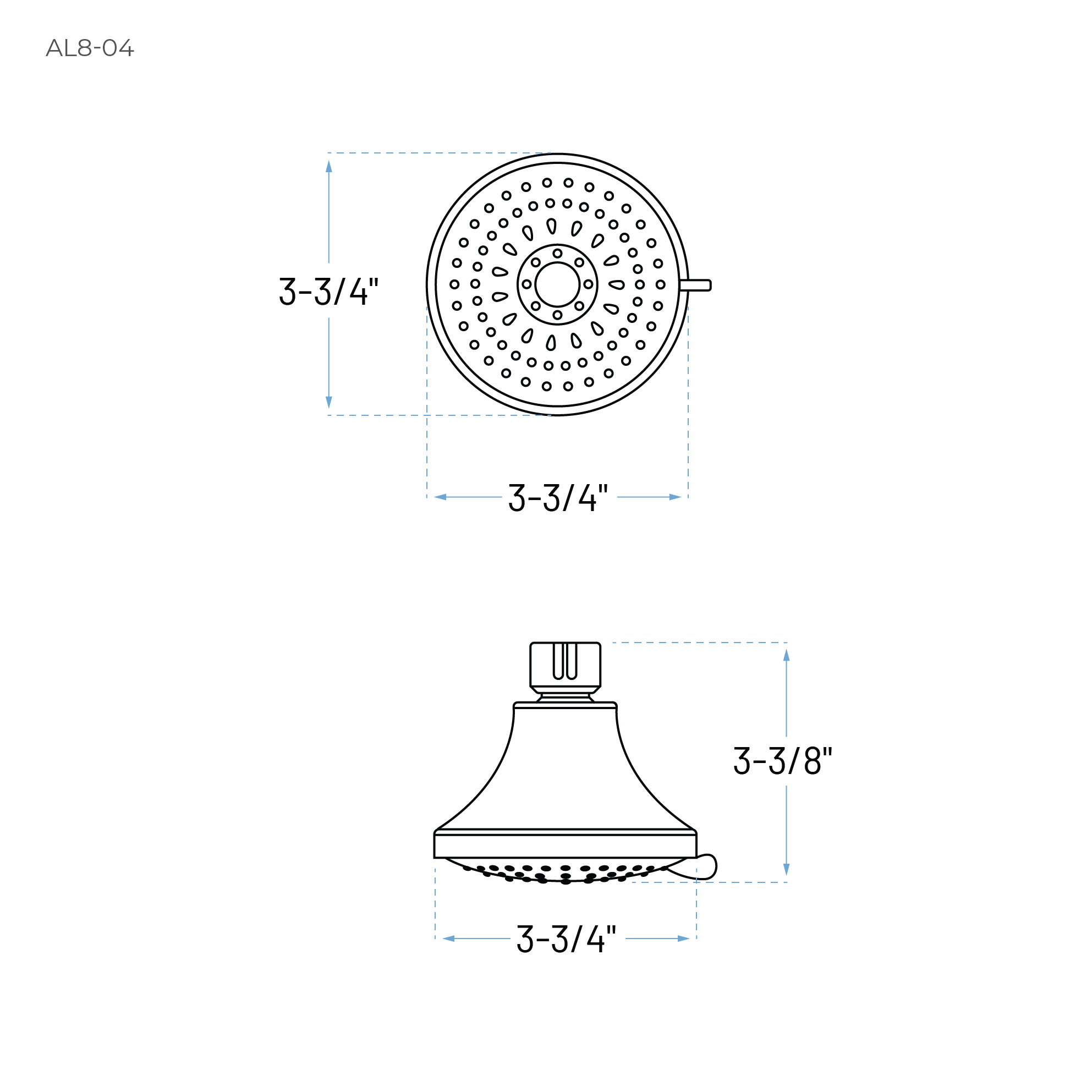 Velora Brushed Nickel Single Handle Shower Faucet Trim Kit with Shower Head - Image 3