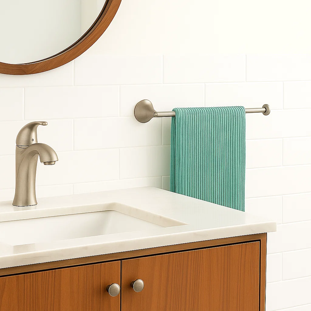 Verdessa Brushed Nickel Four-Piece Bathroom Accessory Set - Image 3